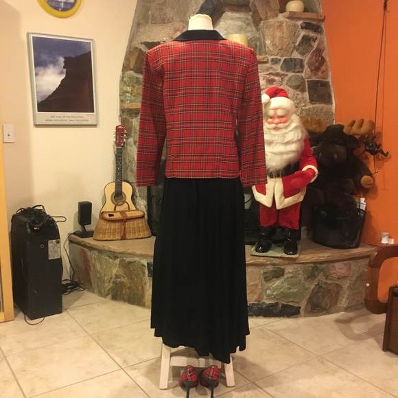 DELETING Ugly Christmas outfit tartan plaid 2 piece - Picture 7 of 8